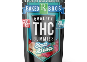 Sativa Sour Gummi Bears 300mg 15-pack